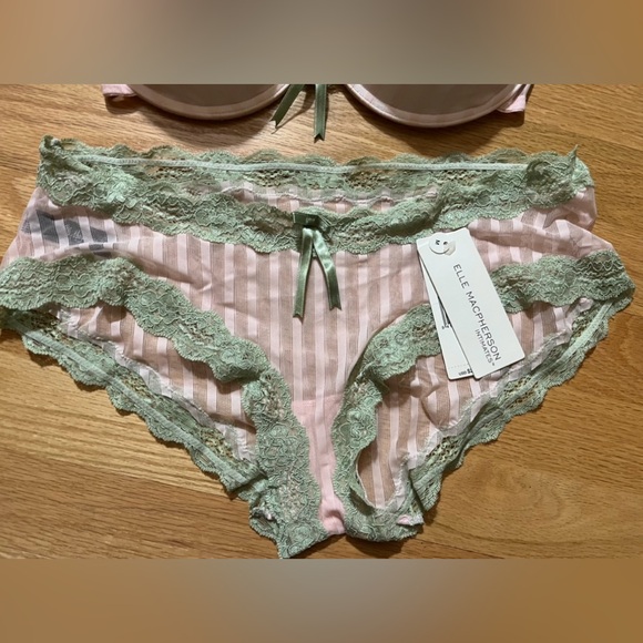 ELLE MACPHERSON INTIMATES NWT Pink & Green Bra  34DD & Panty Set 💕 - Picture 8 of 11